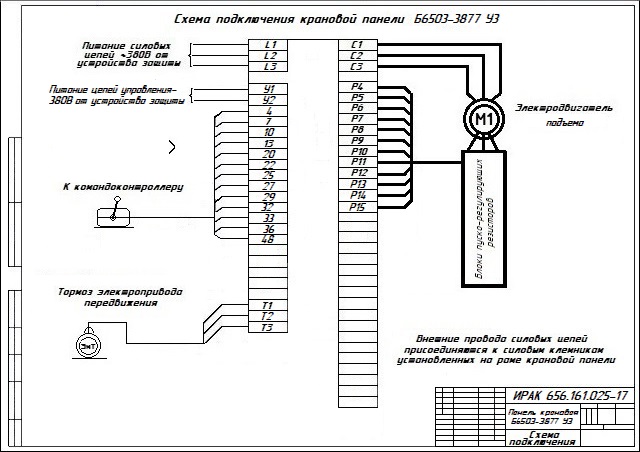 Панель крановая Б6503-3877 ИРАК656.161.025-17